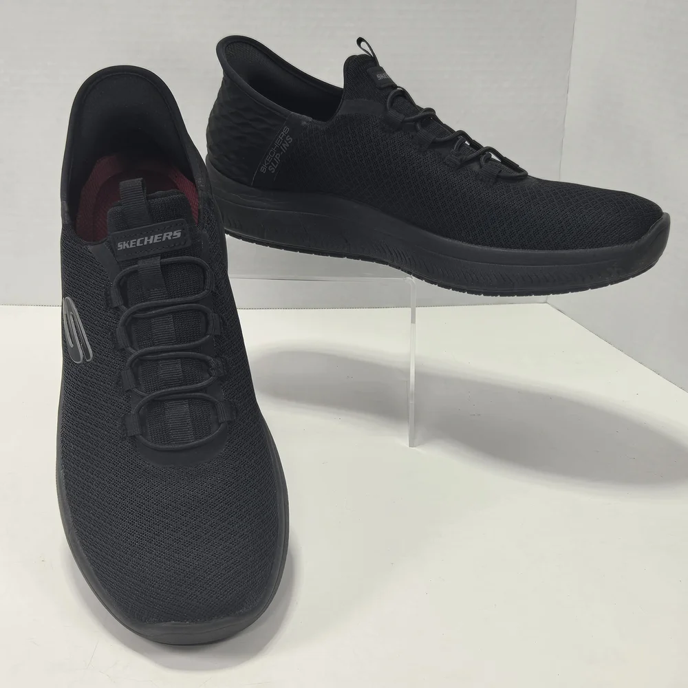 Skechers Work Summits-Colsin Black Hands Free Slip-Ins Men's Size 10 1/2 10.5